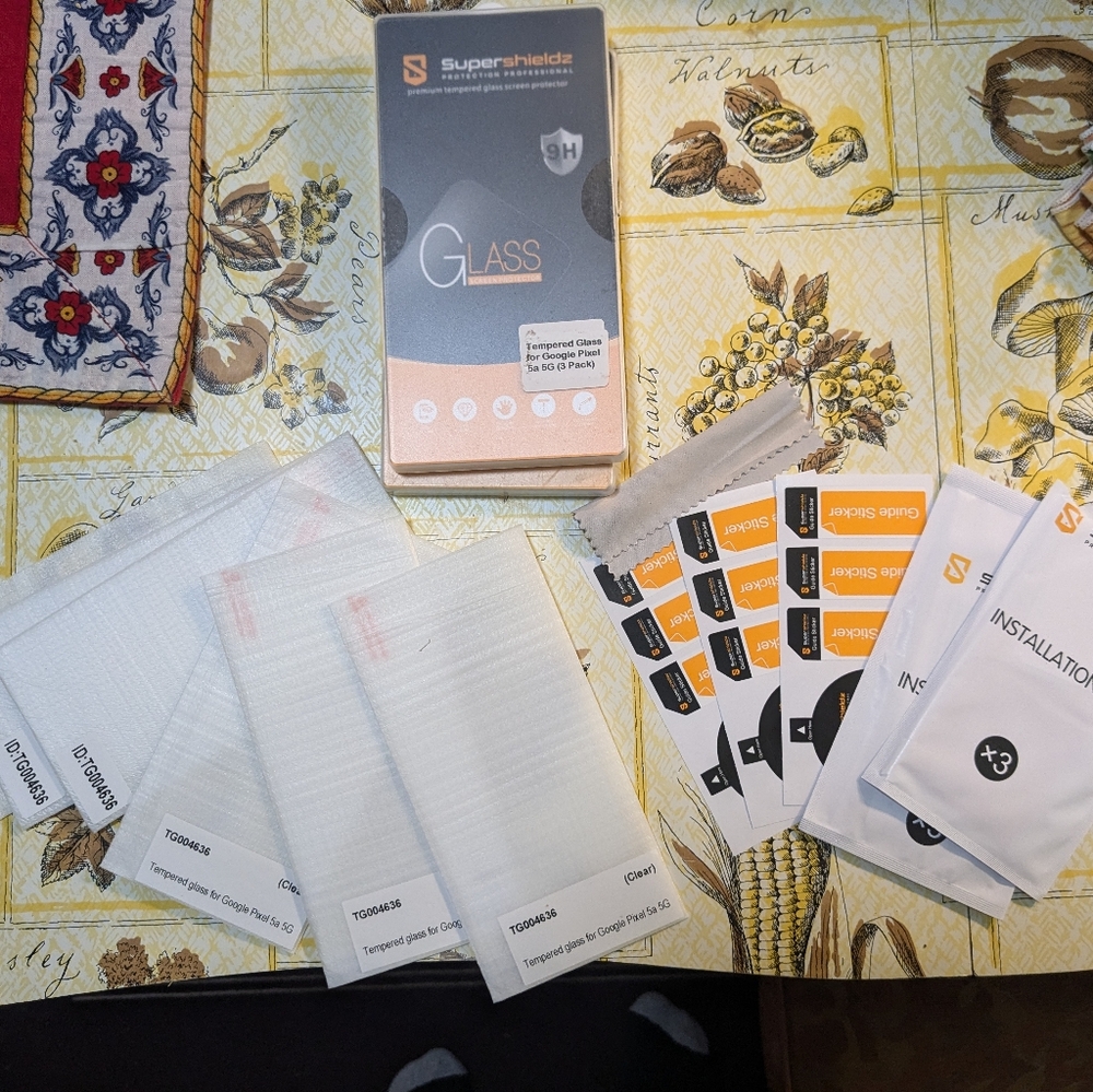 6 Screen Protectors, Glass - Pixel 5a